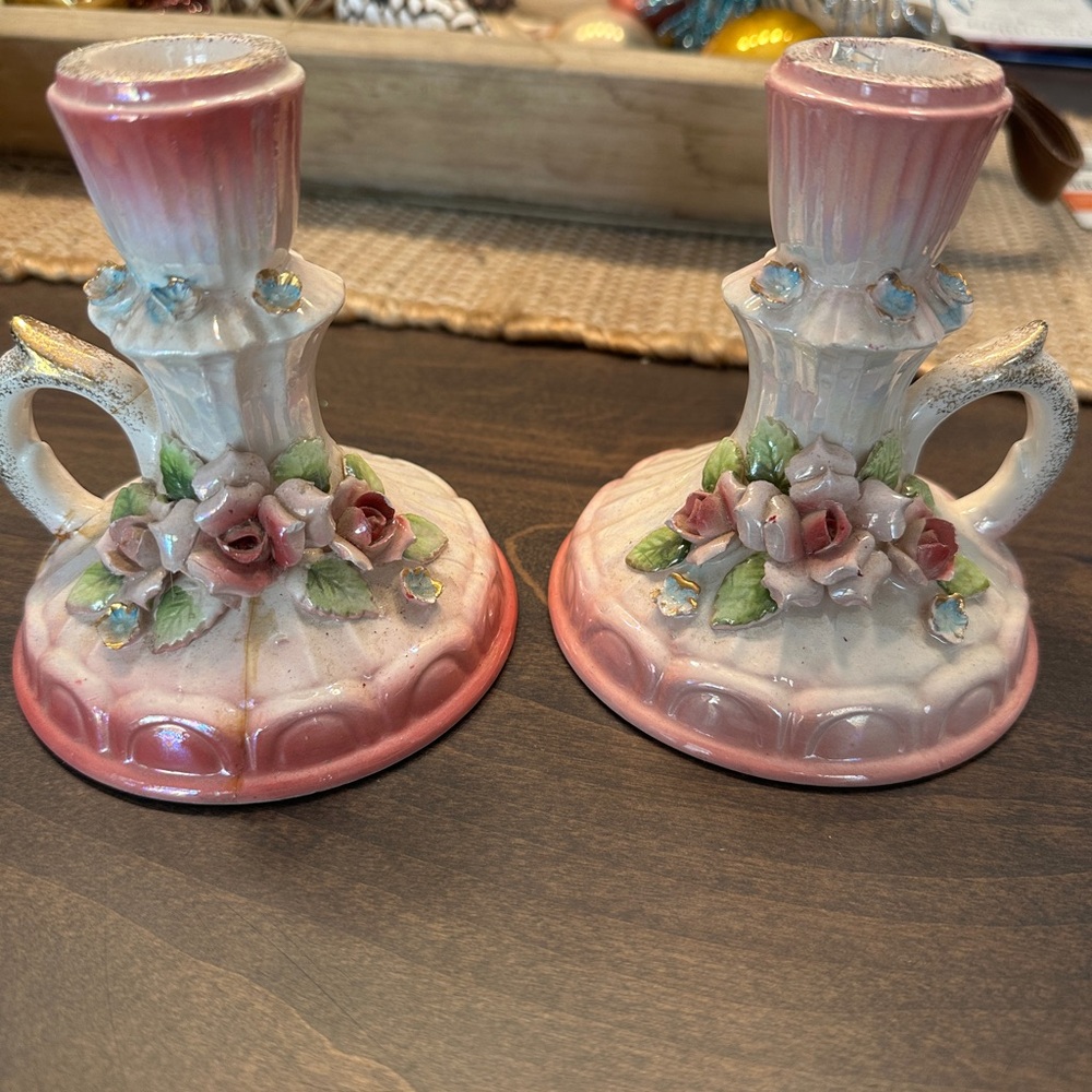 Vintage Ceramic Candlesticks